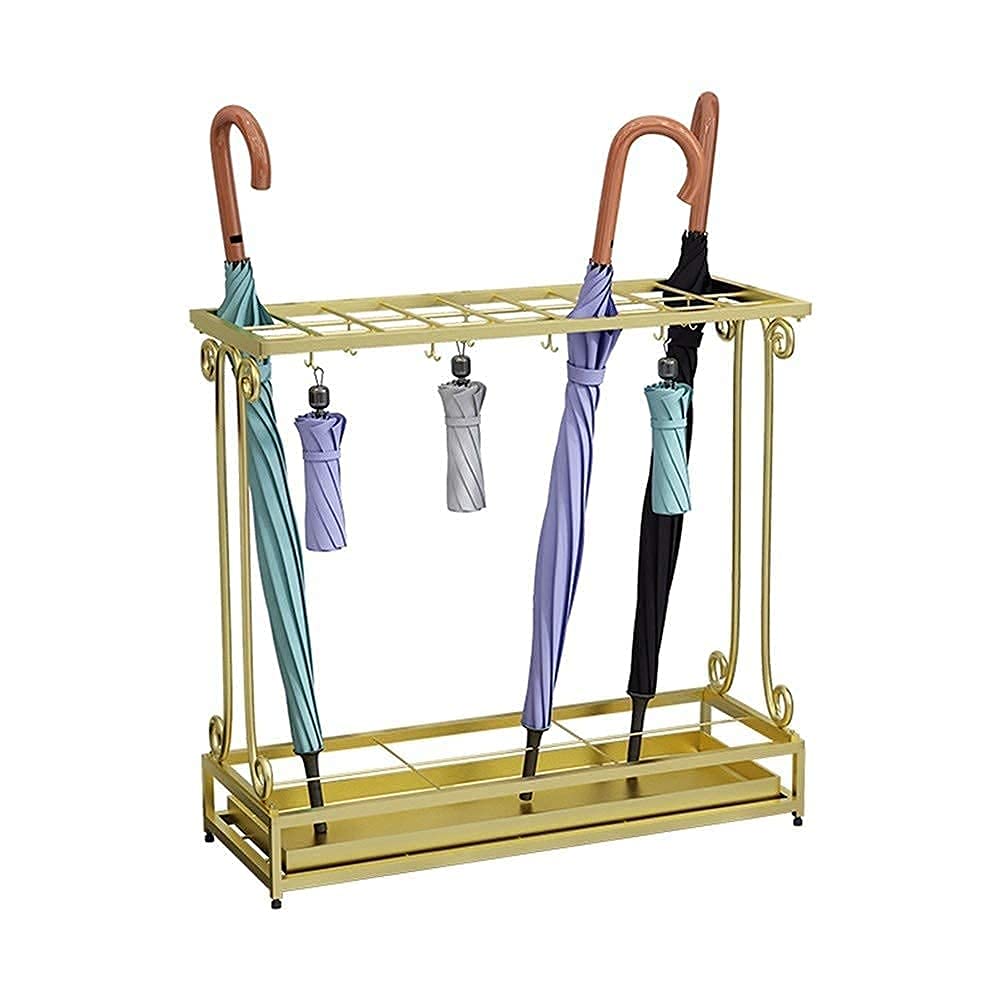 FCXWEVR Metal Umbrella Stand for Home and Hotel Easy to Assemble and Disassemble Umbrella Holder with Drainage Feature