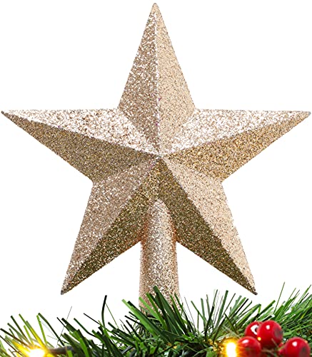Christmas Concepts® 20cm Glitzer-Baumkronen-Sterndekoration –...