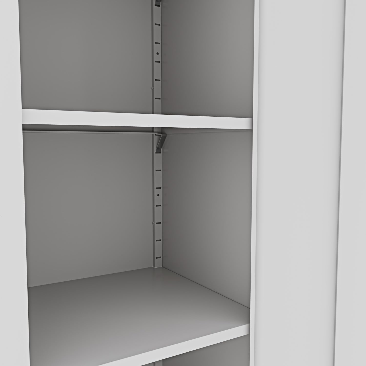 Armadio Armadietto In Metallo Multiuso A Doppia Anta Con 5 Ripiani Regolabili E Chiusura Con Doppia Chiave Mobiletto Per Documenti Strumenti Ufficio Garage Studio 180 x 80 x 40 Cm Grigio Chiaro