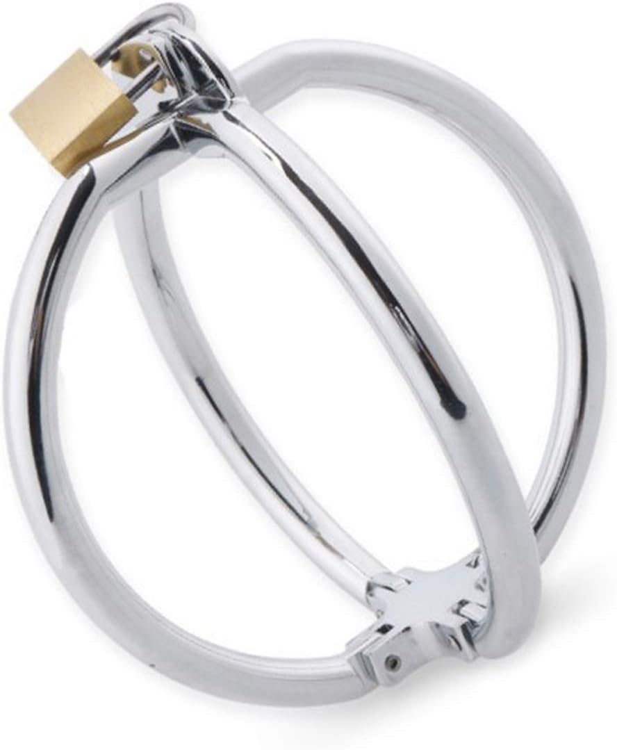 Fetish Bondage Handcuffs for SM BDSM Games, Metal Cross Lockable Handcuffs for Couple Flirting,Bed Restraints Sex Toys Adult Game (Silver)
