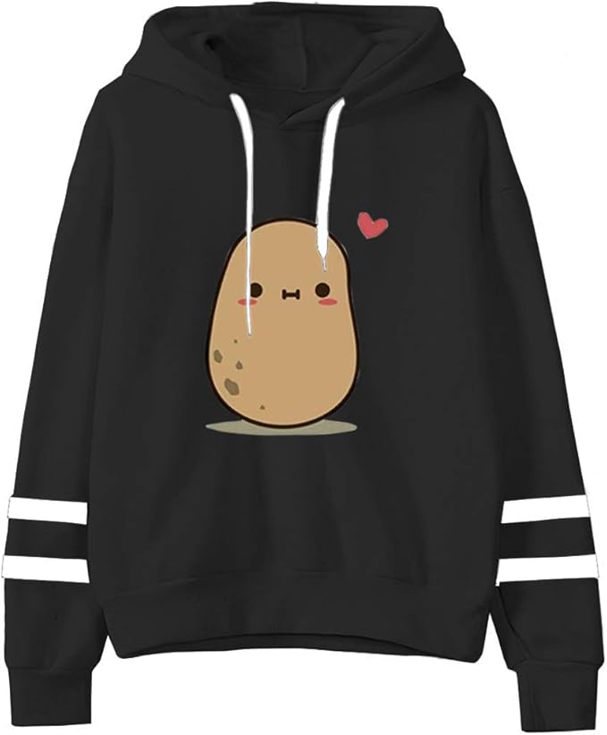 Fronage Teen Girls Hooded Sweatshirt Women Long Sleeve Cute Hoodies