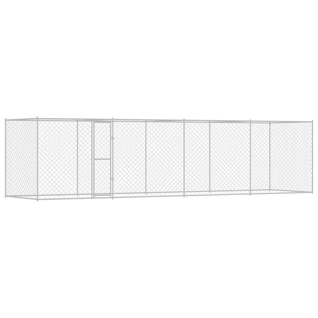 Gabbia per Cani Argento 800 x 200 x 200 cm Acciaio Zincato