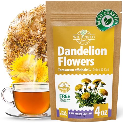 Image of 4 oz. Dried Dandelion Flowers Herbal Tea (Taraxacum Officinale L.) - 113g Flores De Diente De Leon Herb Tea