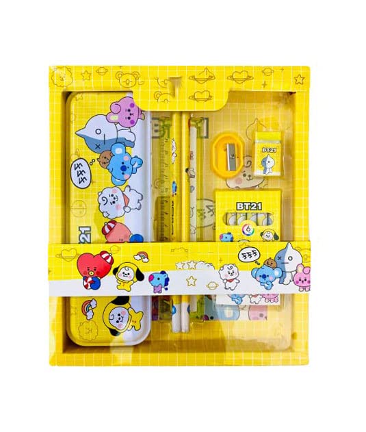 KOBBET® BTS Stationery Gift Set for Kids, BT21 Gift Pack Return Gift