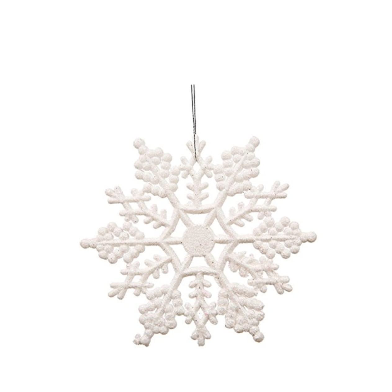Amosfun 12 Piezas Brillo Plateado Cara Veneciana Decoracion Ornamento decoración Adornos navideños de Copos de Nieve Decoraciones de Copos de Nieve Navidad de Nieve Techo