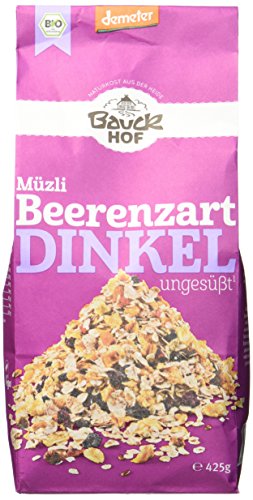Bauckhof Dinkelmüsli Beerenzart, ungesüßt, 425 g