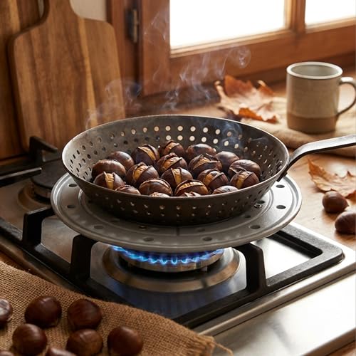 TUKA Placa Térmica de Acero para Estufas de Gas, Accesorios Cocina, Distribuidor de Llama, Ahorro y Mejor Cocción, Camping Portátil, Diámetro 20cm, Color Gris, Cubre Encimera - imagen 8