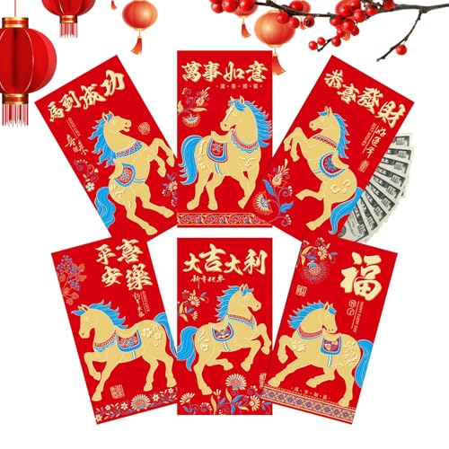 Red Envelopes For Lunar New Year – Tết Money Packets, Traditional Vietnamese & Chinese New Year Decorations | 50pcs Festive Red Packet Set For Family & Friends
