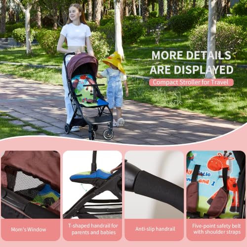 Image of Cool Kids Superb Lightweight Travel Stroller, Compact One-Hand Fold Buggy | Need an airplane approved toddler stroller? Slide folded giraffe pram like rolling luggage through airport security.