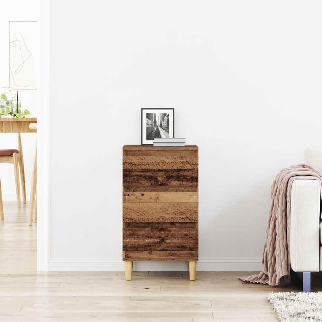 XHNIFBN Nachttisch Altholz 40 x 35 x 70 cm mit Schublade aus Holzwerkstoff Modernes Design und Robustheit für Schlafzimmer Boxspringbett und Living Room Küche, Haushalt & Wohnen