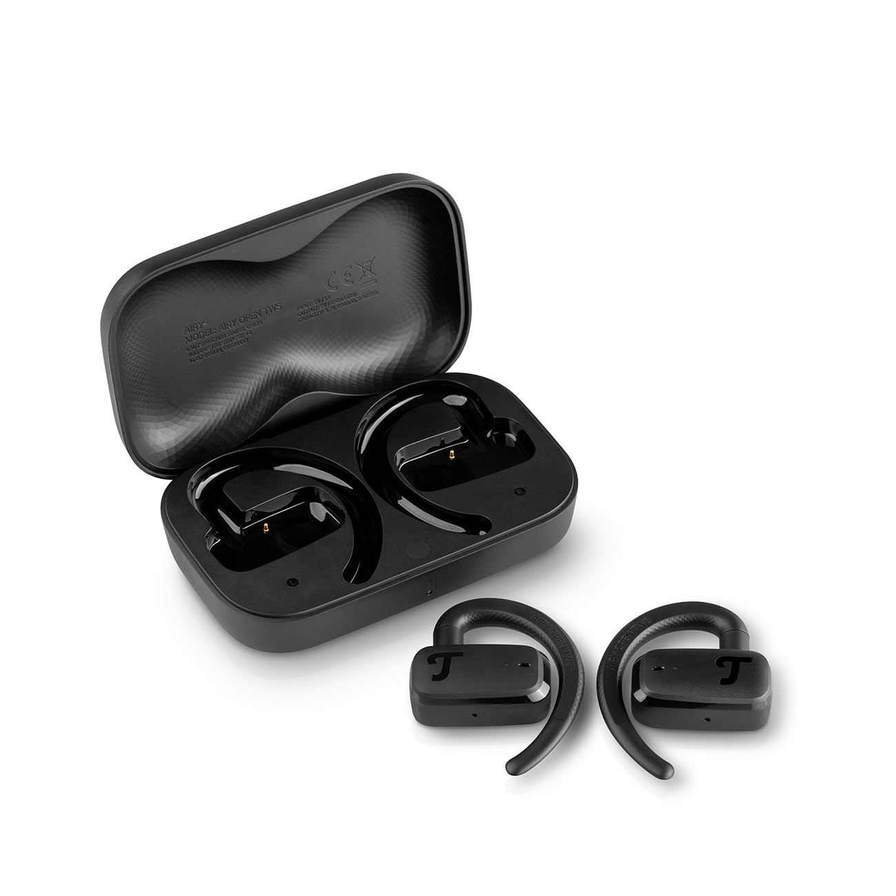 Teufel AIRY Open TWS Kabellose Bluetooth Open Ear Kopfhörer, True Wireless | True Wireless Ohrhörer mit Mikrofon, IPX4 wasserdicht, bis 20 Stunden Akkulaufzeit, Intuitive Touch Steuerung -Night Black