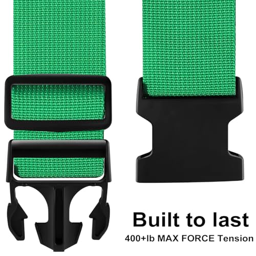 Image of Luggage Straps for Suitcases TSA Approved-2 Pack Bright Personalized Luggage Belt Strap for Suitcase /Carry On Bag Luggage Accessories for Travel (Neon Green)
