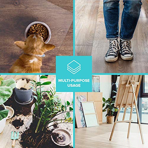 Rif6 Multipurpose Polycarbonate Chair Mat For Durable Heavy Duty Floor Protection In Home Office Or Living Space, Transparent #TOP5