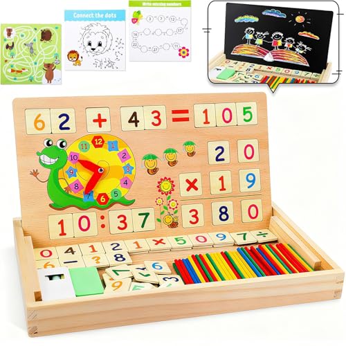 lenbest Montessori Boîte d'apprentissage de Math, Magnétique Jouets Educatifs, Scientifiques Tableau en...