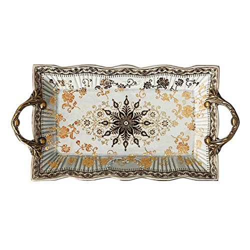 Plateau en céramique de luxe léger pour table élégante