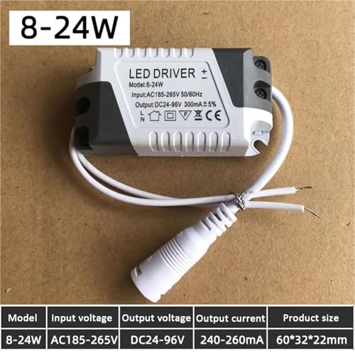 Driver LED 300mA transformador panel plafon downlight fuente alimentacion 18W 5