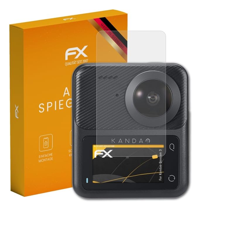 atFoliX Screen Protector compatible with Kandao Qoocam 3 Screen Protection Film, anti-reflective and shock-absorbing FX Protector Film (3X)