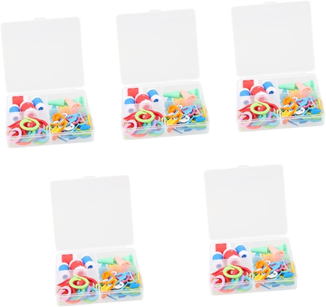 Lurrose 300pcs Crochet Markers Easy Use Knitting Counters for Hats Scarves Crafts Secure -Over Design for Effortless Marking