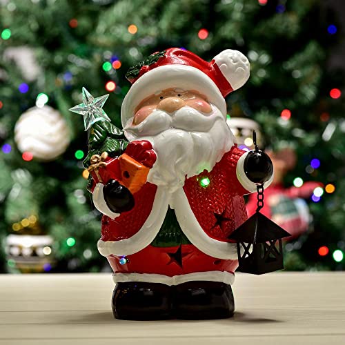 Enfeite Natalino Papai Noel de Led Vermelho 22cm