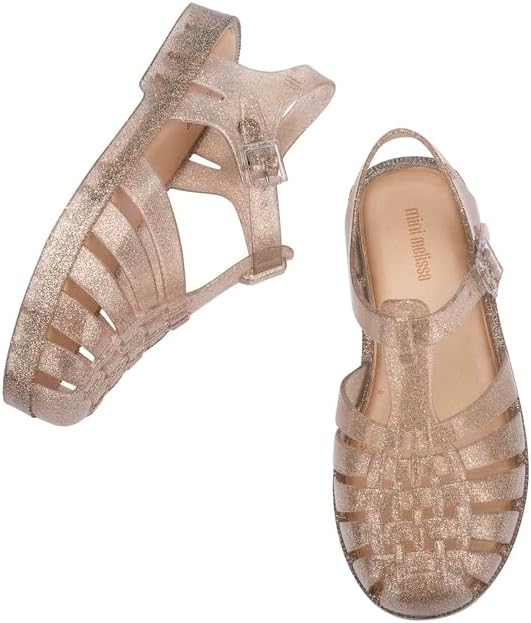 mini melissa Possession Fisherman Jelly Sandal for Toddlers and Girls – Adjustable Buckle Summer Sandals, Waterproof, Bubblegum Scent, Comfortable Beach, Play and Dress Shoes for All Day Wear