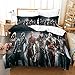 （Assassin's Creed） Set di Copripiumino stampa digitale 3D 3 Pezzi Set di morbido e traspirante morbida,Durevole,traspirante,facile cura,Ipoallergenico Set di biancheria da letto per
