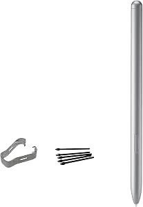 Galaxy Tab S10 FE S Pen for Samsung Galaxy Tab S10 FE Stylus Pen Replacement + Free 5 Tips for Samsung Galaxy Tab S10 FE Plus Stylus Pen (Silver)