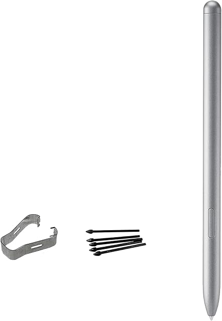 Onglet Galaxy S10 FE Stylo S pour Samsung Galaxy Tab S10 FE Remplacement du stylo Stylus + Gratuit 5 Conseils pour Samsung Galaxy Tab S10 FE Plus Stylos (argent)