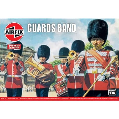 Airfix A00701V Guards Band Classic Vintage Figures, un Painted Cover