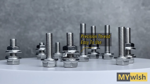 M6 Bolt, 224Pcs M6 x 12/16/20/25/30mm, M6x1.0 Bolt, Flanged Hex