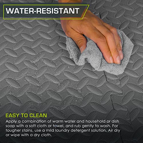 image for ProsourceFit Puzzle Exercise Mat ½ in, EVA Interlocking Foam Floor Ti