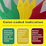 8PCS Outil de mesure de la plaque de frein, Outil de mesures de la boule avec échelles SAE/Métrique & Code couleur pour les plaquettes de freins rapides vérification de l'usure, portable des barres de frein jauge pour voiture,SUV,Camion