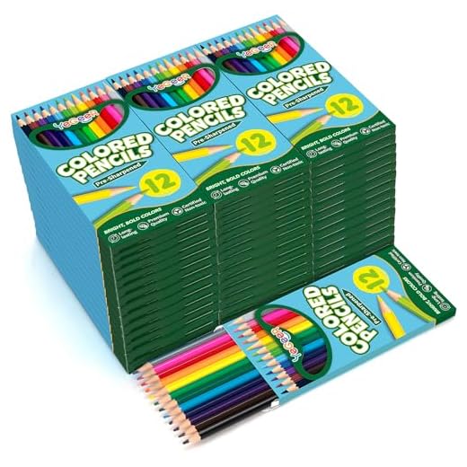 YEGEER 528 Count Colored Pencils Bulk, 12 Assorted Colors, 44 Packs Pre-sharpened Coloring Pencils Set for Kids and Adult, Teachers Essential Classroom Prizes, Back to School Supplies (528)