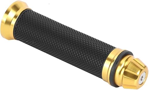 Miniatura 9 de Empuñaduras de manillar de motocicleta, empuñaduras de goma con extremo de aluminio, universales para barra de mango de 78 "(22 mm) (dorado)