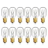 SHINE HAI Himalayan Salt Lamp Bulb 25W Dimmable Incandescent Bulbs E12 Socket Pack of 12