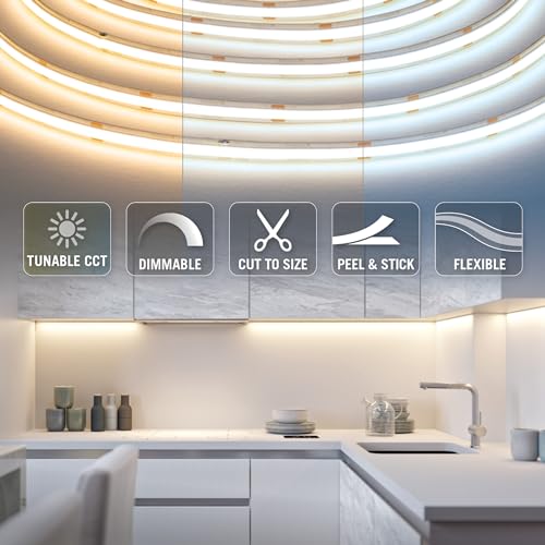 Image of Armacost Lighting RibbonFlex Pro 24V Tunable White COB LED Strip Light Tape, 240 Lumens /Ft, 2.5M 174610