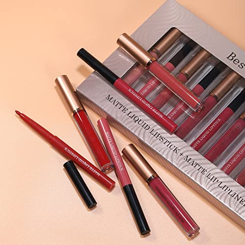 Bestland 12 Pcs Matte Liquid Lipstick + Lip Liner Pens Set thumb #7