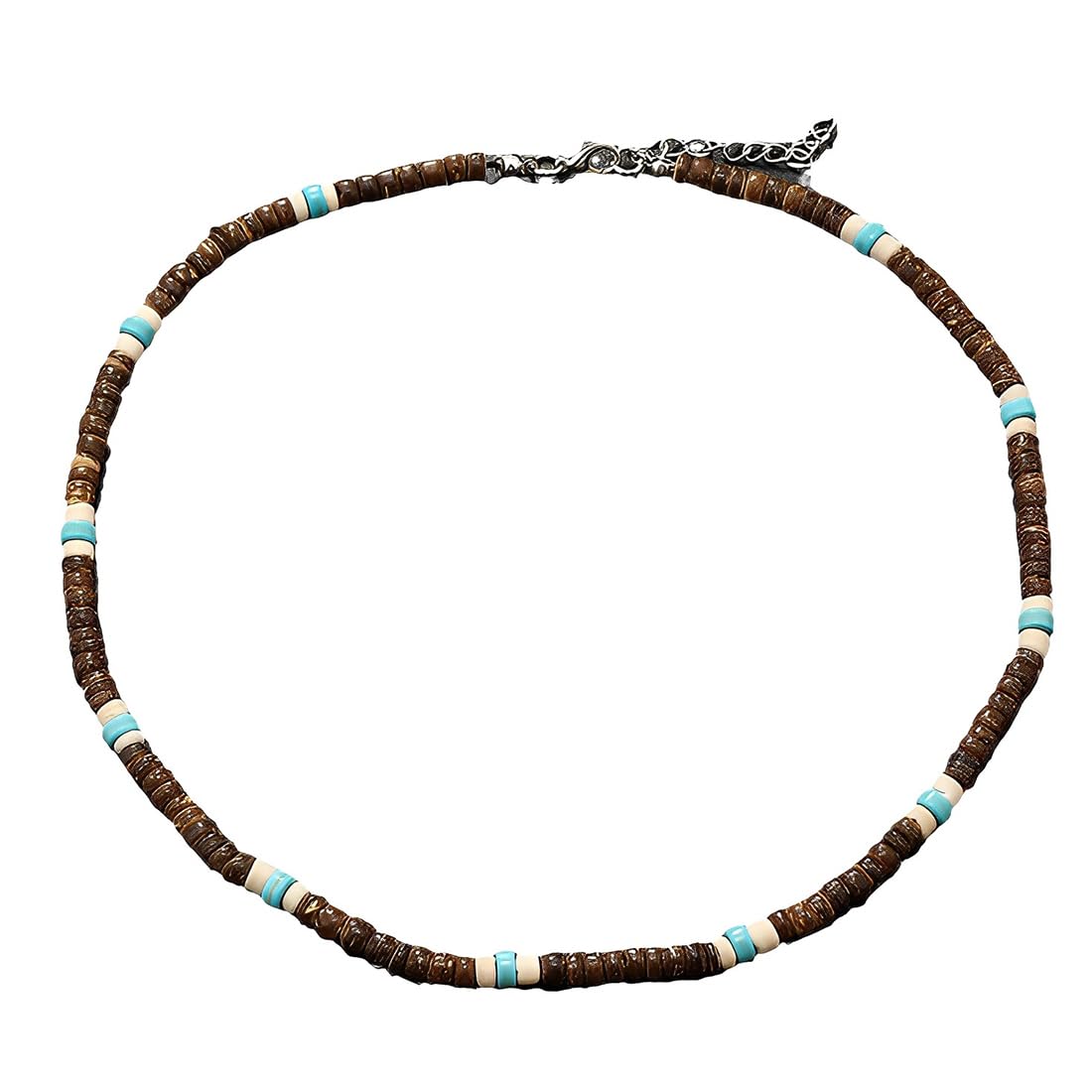 VYIBPDY Collar de Surfista Hombre,Collares de cuentas de madera para hombres, collares para hombres, collares de declaración,collar boho surfista para hombres y mujeres