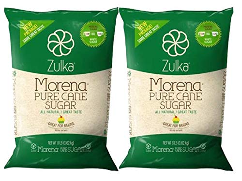 Zulka Pure Cane Sugar, 8 Lb (Pack of 2)