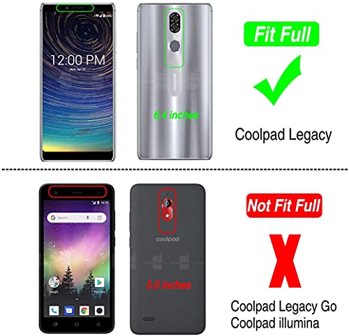 Phone Case For Coolpad Legacy Wallet Cases With Tempered Glass Screen Protector And Leather Slim Flip Cover Card Holder Stand Cell Cool Pad Alchemy 2019 3705A 3705As Cp3705As Cp3705A Women Rose Gold #TOP1