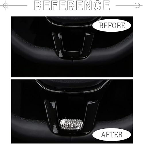 Miniatura 2 de 1797 Accesorios para Volkswagen VW Jetta Passat Tiguan e-Golf Atlas Arteon Brillante Volante U Forma Cubierta Trim Partes Adhesivo Cristal Plata