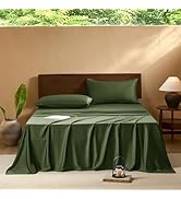 Everly King Sheets Set, Luxuriously 400 Thread Count Organic Viscose Derived from Bamboo Bed Sheets for King Size,Coolin 51sDqmqW4tL. AC SR166,182