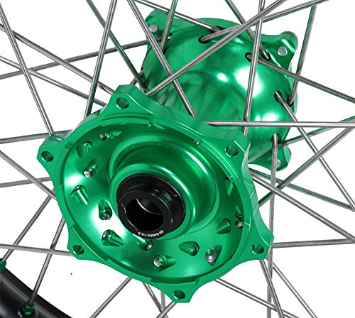 Protrax Complete Rear Wheel Rim 19\"X1.85 Green Hub Kawasaki KX125 KX250 \'03-2008