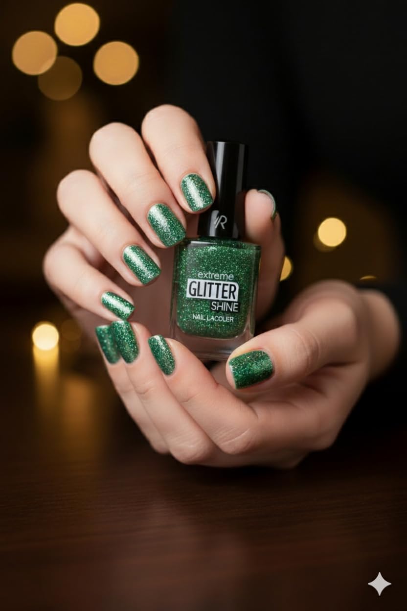 Golden Rose Glitter Shine Nail Lacquer No: 215 - Işıltılı ve Simli Parlak Oje