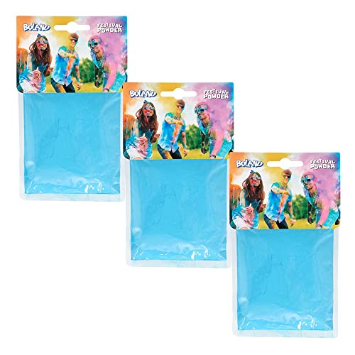 Boland   Festival Powder, set de 3 polvos Holi de colores, accesorio para CSD o fiesta temática