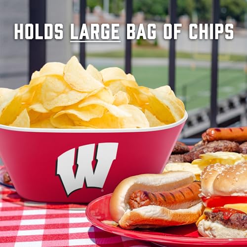 Image of YouTheFan NCAA Wisconsin Badgers Large Party Bowl