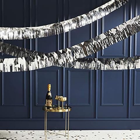 Ginger Ray Silver Foiled Fringe Garland Decoration Cover
