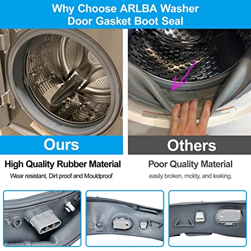 Upgraded Dc97-18094B Washer Door Boot Seal Gasket Diaphragm For Samsung Washing Machine Wf42H5000Aw/A2 Wf42H5100Aw/A2 Wf42H5200Af/A2 Wf42H5200Ap/A2 Wf42H5200Aw/A2Ps9606239 Ap5917067 Eap9606239 4000547 #TOP6