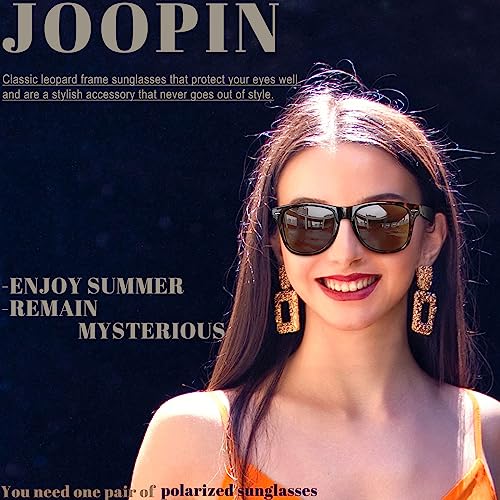 Image of Joopin Square Sunglasses Polarized UV400 Designer Sun Glasses Men Women | Oversized, Plastic Frame, Retro, Vintage, Unisex, Trendy Shades for Driving, Party, Fishing, Business, Costume
