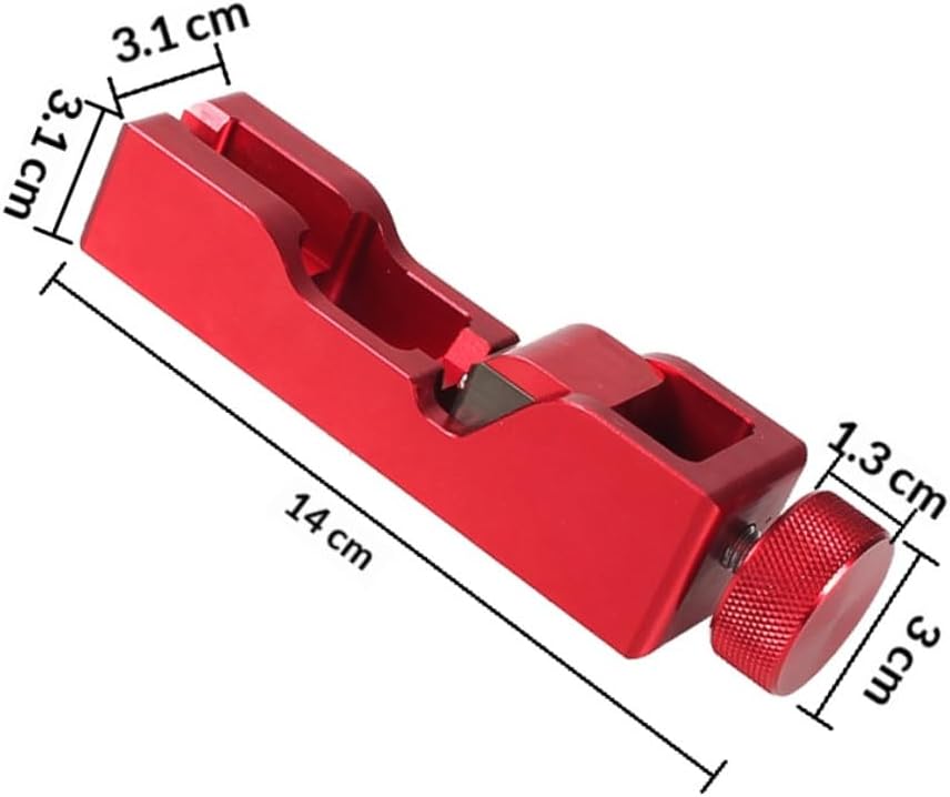 Universal Aluminum Spark Plug Gap Tool with 10/12/14/16mm Slots, Engine Spark Plug Gaps Measuring Tool for Automotive Ignition Maintenance, Red