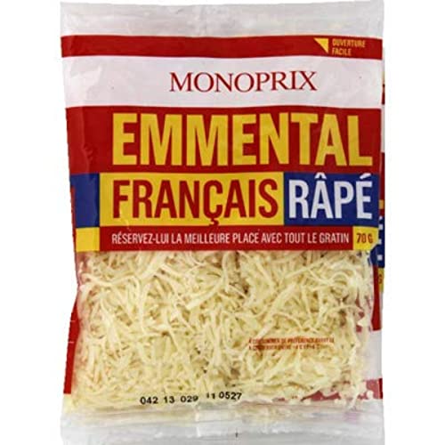 Monoprix Emmental français râpé - Les 3 paquets de 70g